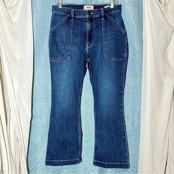 Wrangler High Rise Kick Flare Denim Sz 31 - Picture 5 of 8